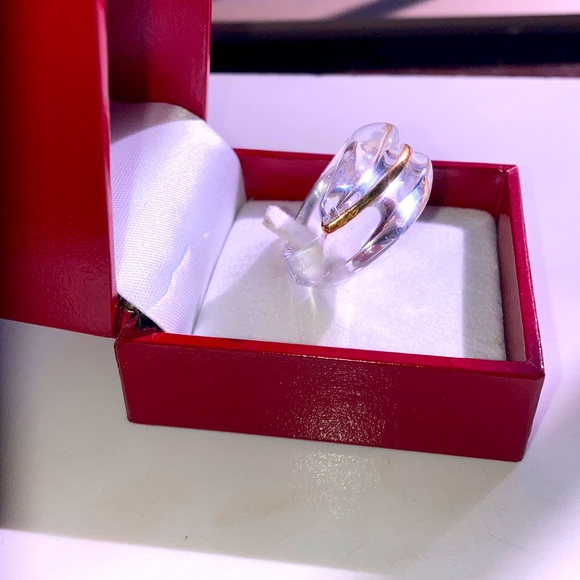 Baccarat Jewelry - 18k GOLD BACCARAT ring  with tag and box. size 5.5